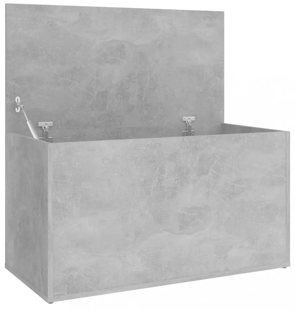 betonszürke szerelt fa tárolóláda 84 x 42 x 46 cm