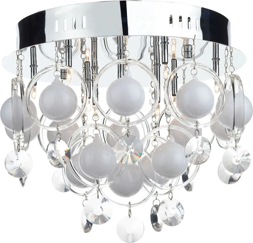 DAR LIGHTING CLO1350 VLOUD Modern Mennyezeti Lámpa Fehér, Króm G4 IP20