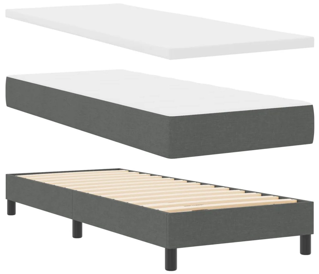 Boxspring Ágy Matrac Vaskék 80x200 cm Szövet