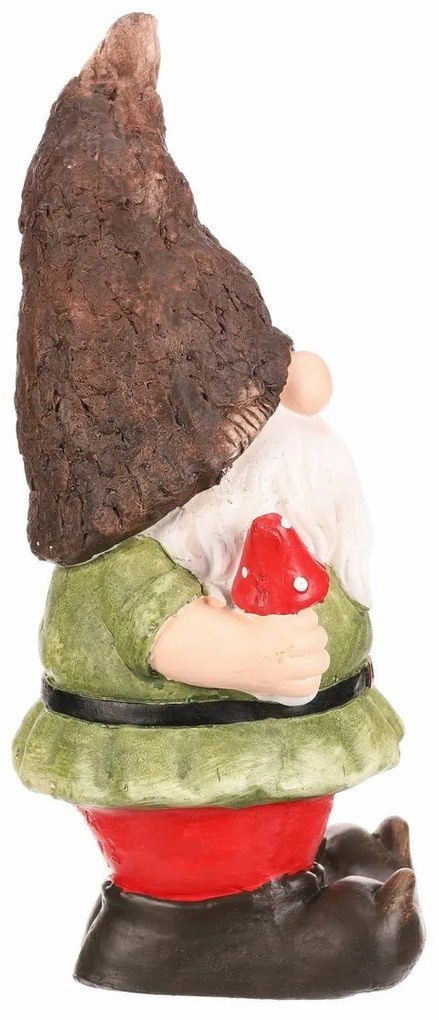 Kerti dekoráció Zöld kabátos törpe, 19 x 18 x 42cm