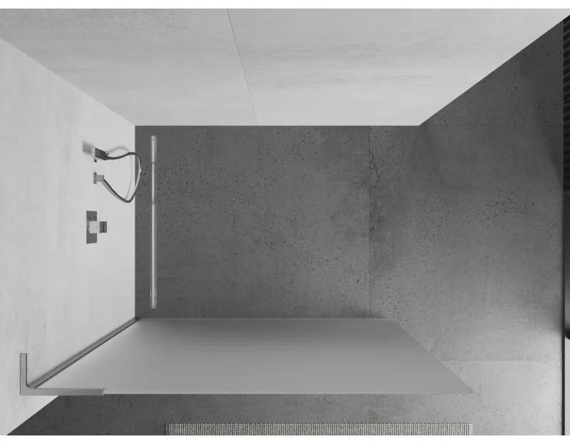 Mexen Kioto L, Walk-In zuhany paraván 80 x 200 cm, 8 mm-es matt üveg, króm profil, 800-080-103-01-30
