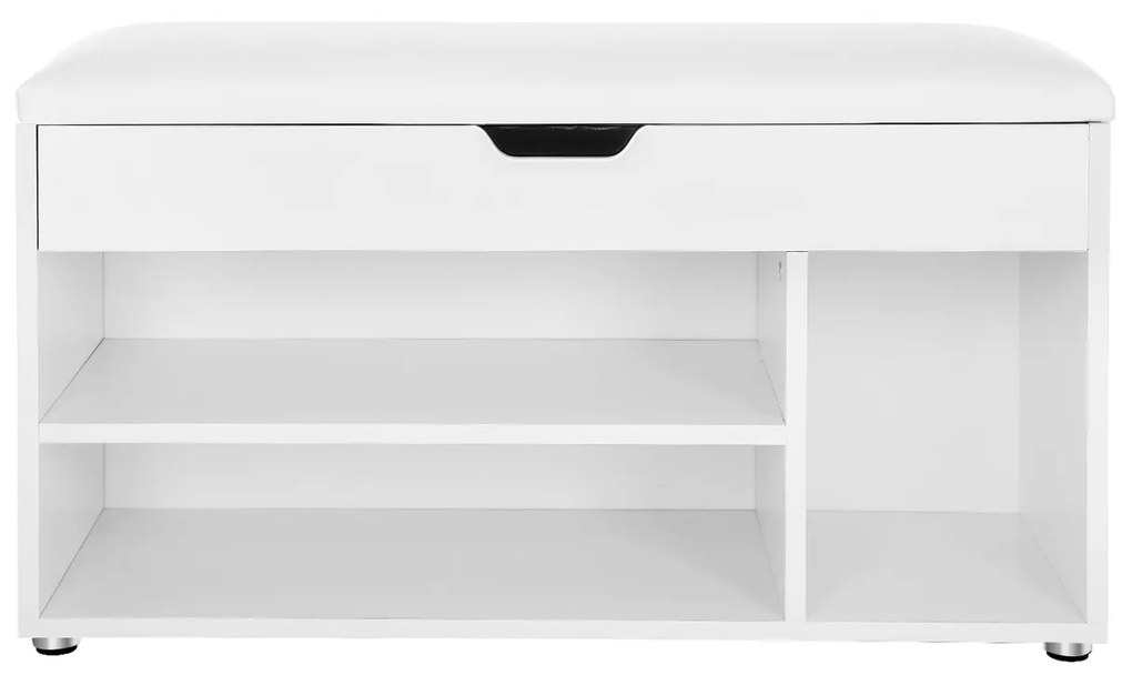 LUJZA cipősszekrény és tároló ülőkével, 80x30x44cm, fehér Jurhan