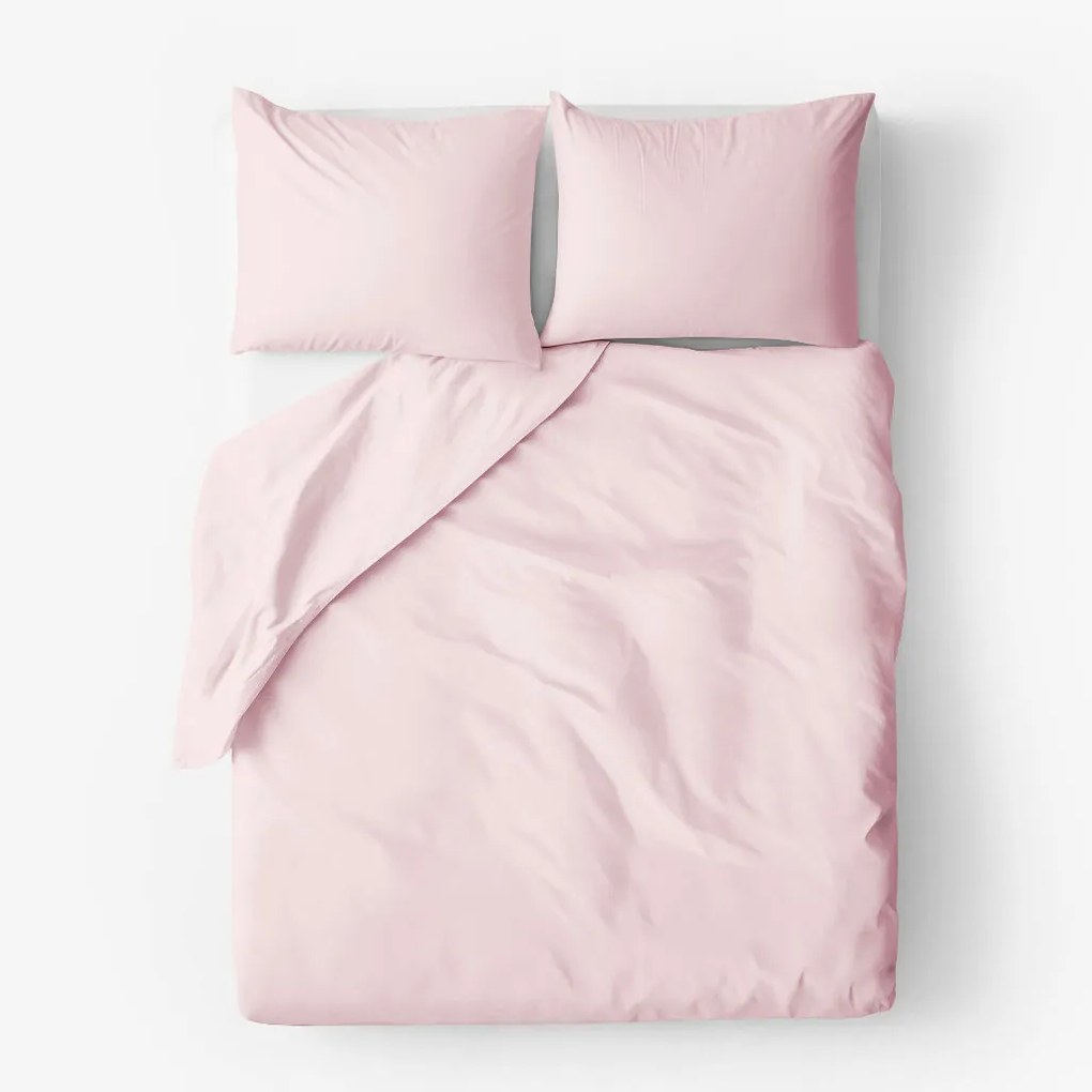 Goldea pamut ágyneműhuzat garnitúra - púderrózsaszín 140 x 220 és 70 x 90 cm