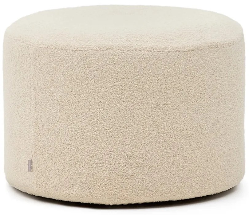Krémszínű buklé puff Kaeli – Kave Home