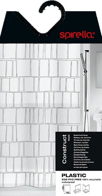 Zuhanyfüggöny 180x200 cm Construct – Spirella