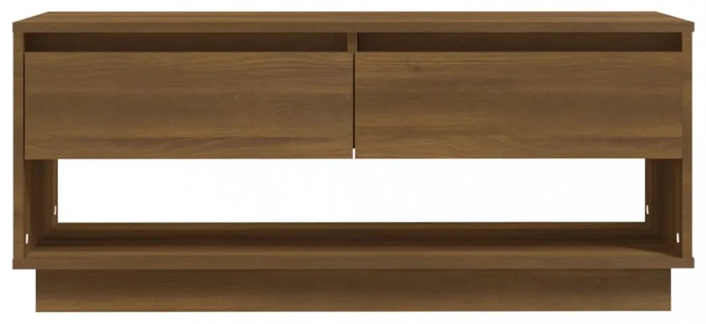 barna tölgy színű szerelt fa TV-szekrény 102x41x44 cm