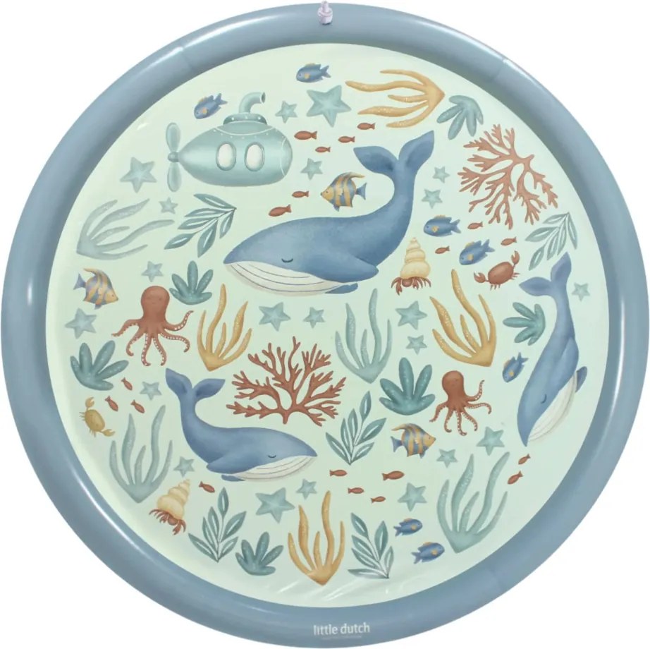 Little Dutch felfújható vízpermetező szőnyeg - Ocean World