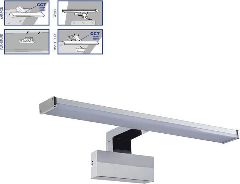 Prezent TREMOLO PLUS 70226 Fali lámpa 1x8W/LED 600lm IP44