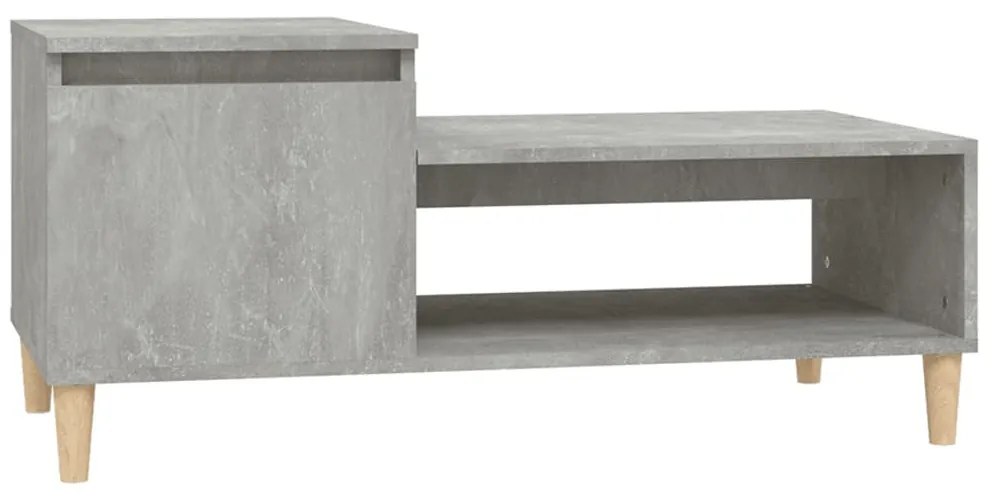 Betonszürke szerelt fa dohányzóasztal 100 x 50 x 45 cm