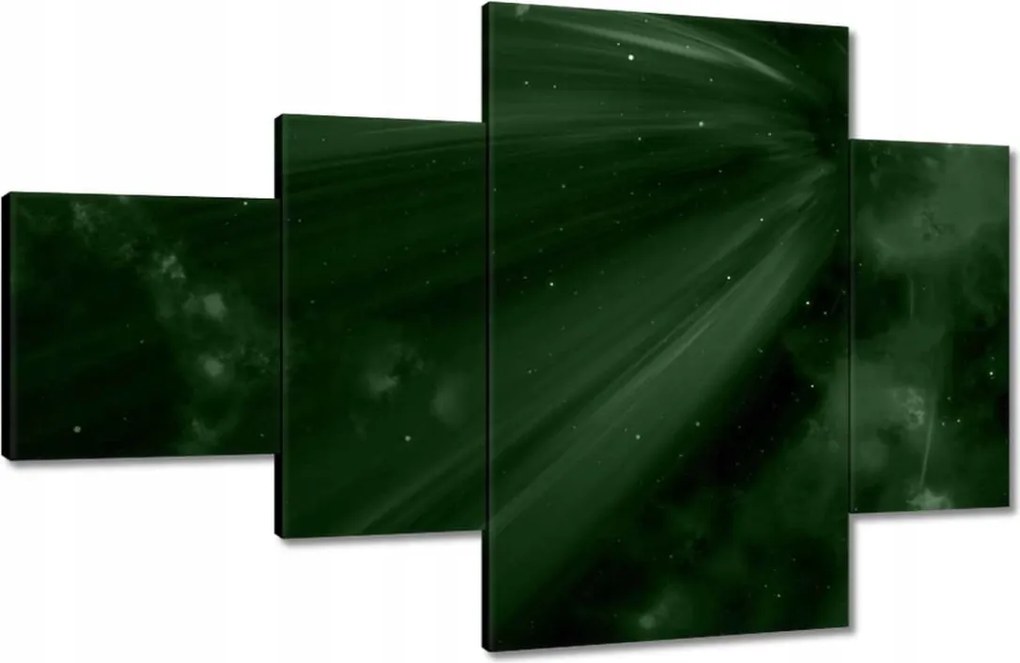 Vászonkép 130x80 Palackzöld Kozmosz