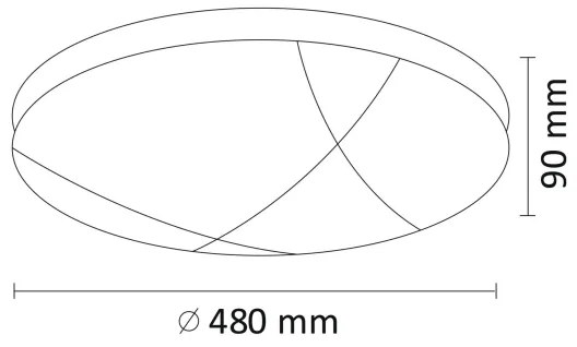 LED Dimmelhető mennyezeti lámpa ATLAS LED/72W/230V 3000-6500K + távirányító