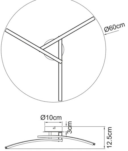 Globo 67129-18 - LED Felületre szerelhető csillár TANSY 3xLED/6W/230V