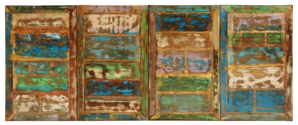 Tömör újrahasznosított fa étkezőasztal 220 x 90 x 77 cm