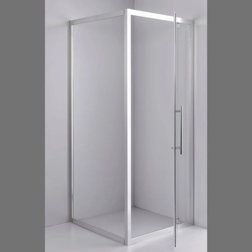 Stuxi Torino 100x100 szögletes nyílóajtós zuhanykabin 6 mm vízlepergető biztonsági üveggel, króm elemekkel, 200 cm magas