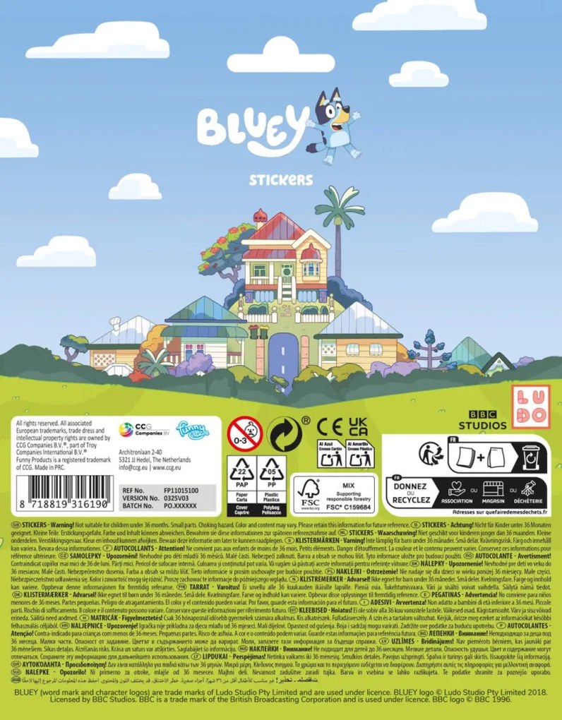 Bluey Play matrica szett