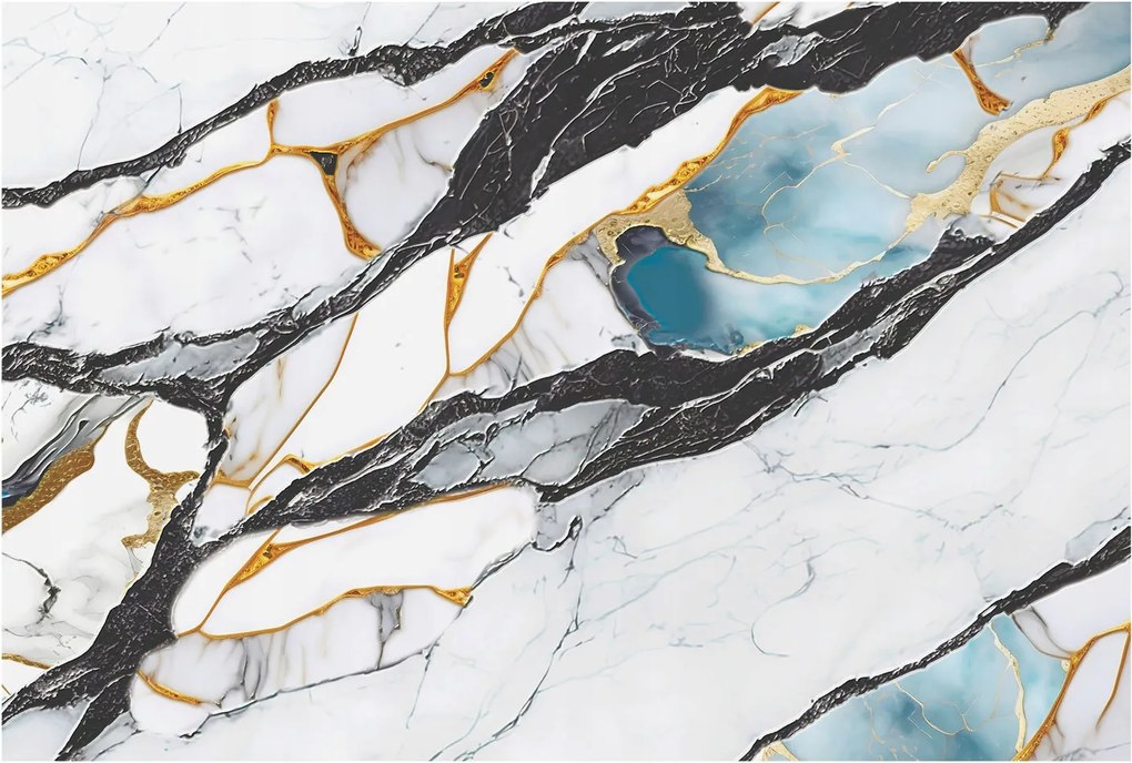 Divatos Flizelin tapéta 3D ragasztóval Fali Elegáns márvány 104x70 Ragasztó