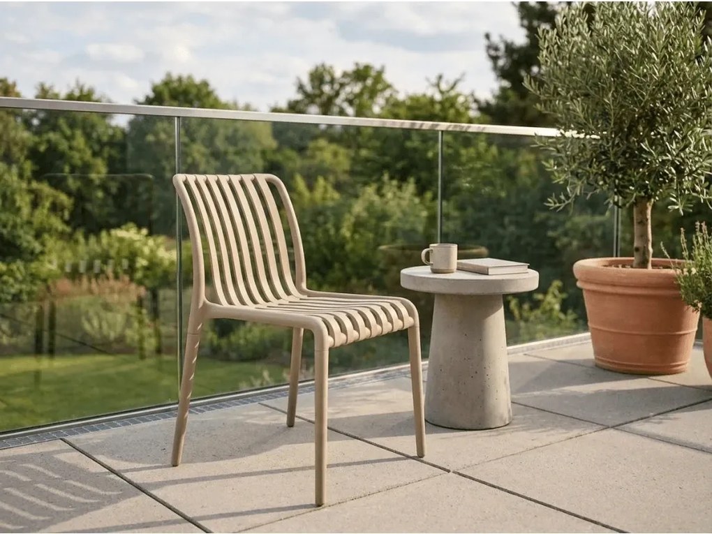 Műanyag szék TREGO, bézs