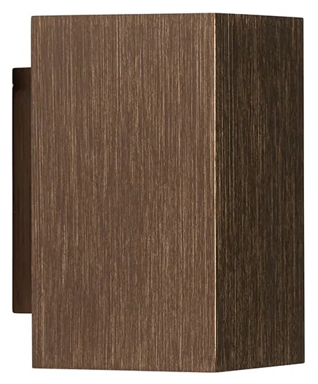 Modern fali lámpa sötét bronz négyzet 2-lámpás - Sandy