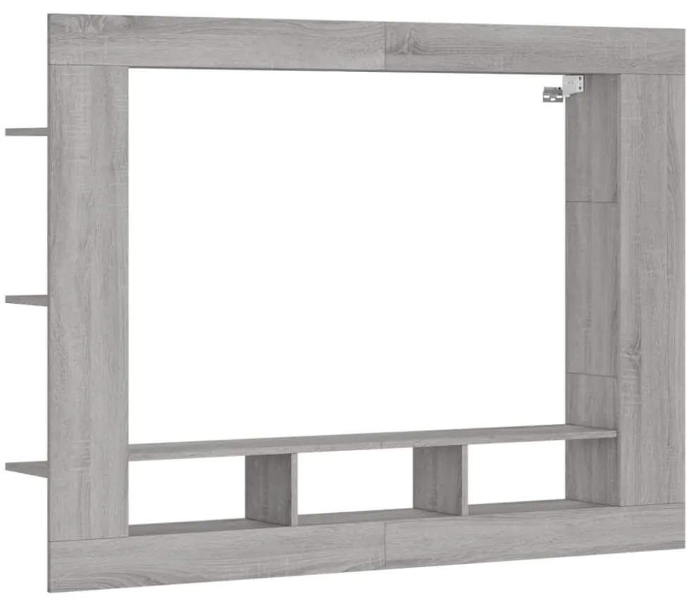 szürke sonoma színű szerelt fa TV-szekrény 152x22x113 cm