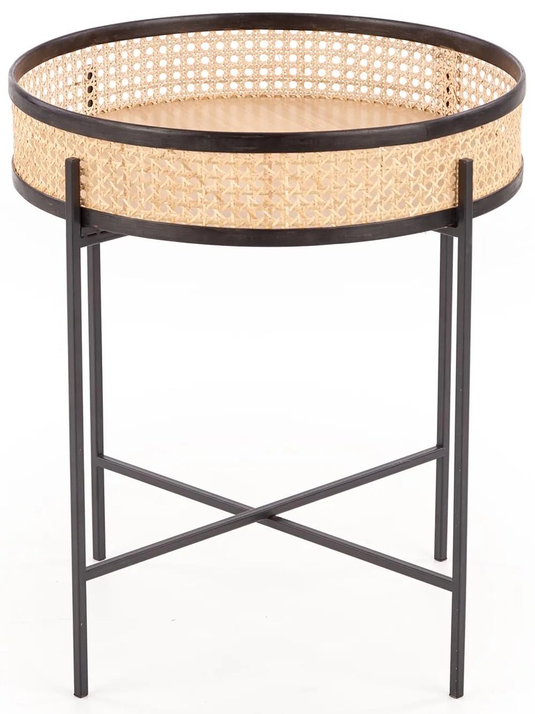 Rattan dohányzóasztal LANIPA 50x55 cm