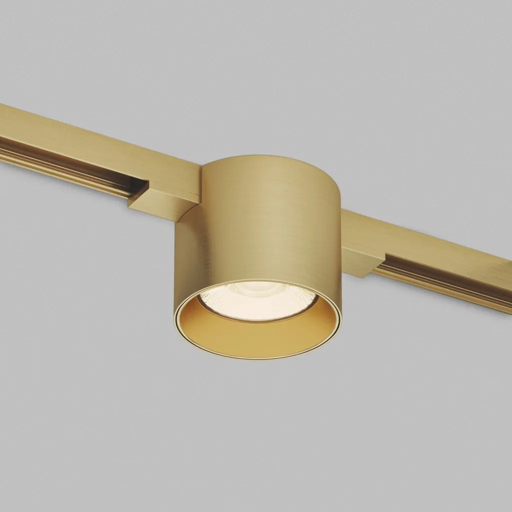 DK/EU-5743-SB Shine Track light, SPOT 3000 series, D70*H60, LED, 48V DC, 8W, RA≥90, 3000K, IP20, satin brass color, aluminum — DK/EU-5743-SB