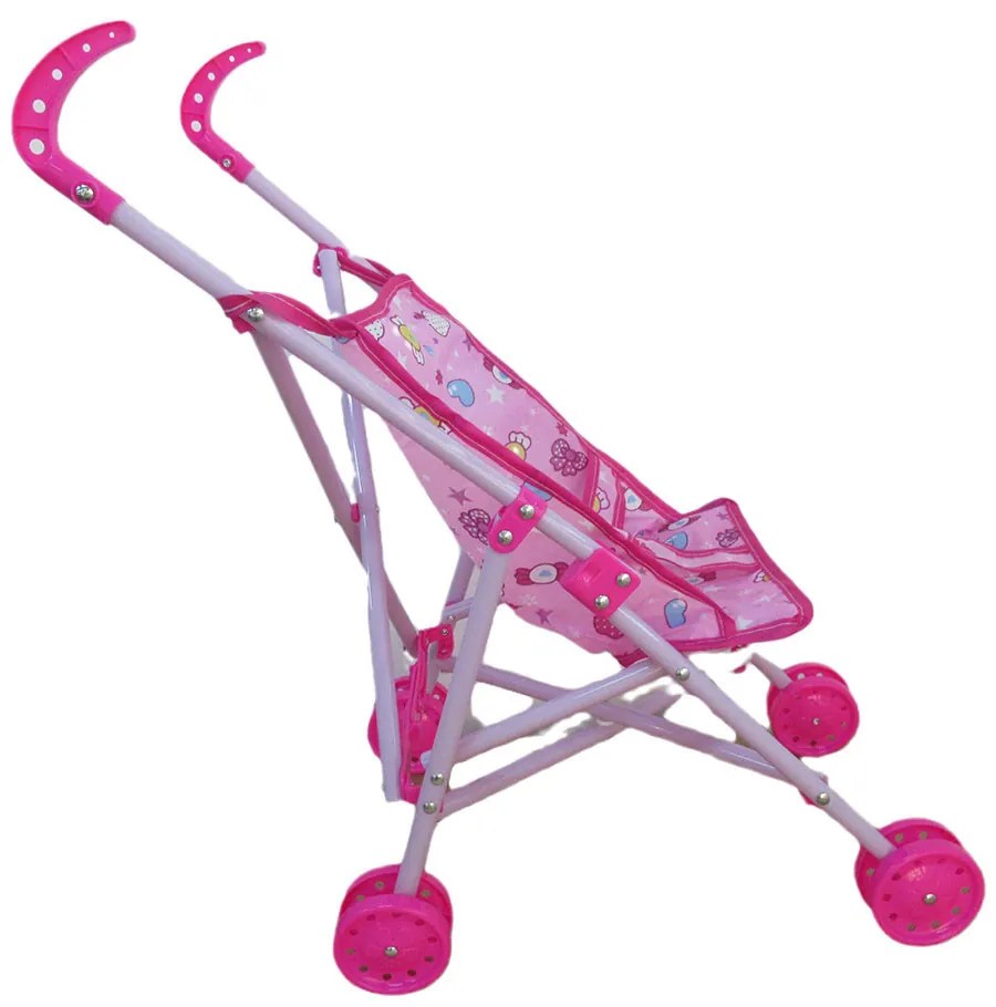 Beszélő játékbaba babakocsival és kiegészítőkkel