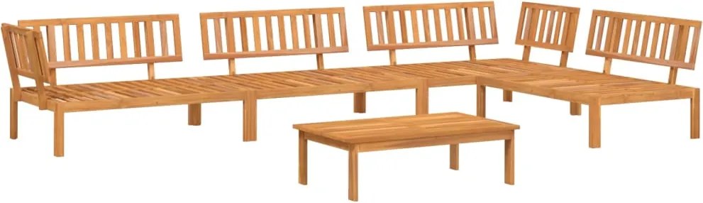 vidaXL 5 részes tömör akácfa kerti raklap ülőgarnitúra