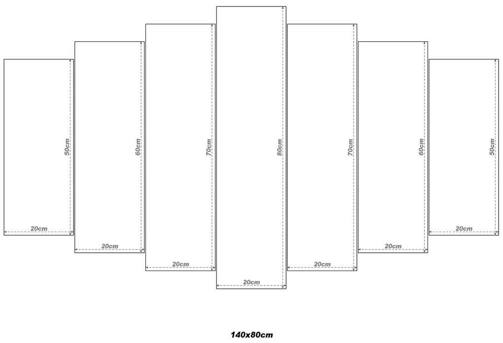 Gario Vászonkép Virágzó meggyfa - 7 részes Méret: 140 x 80 cm