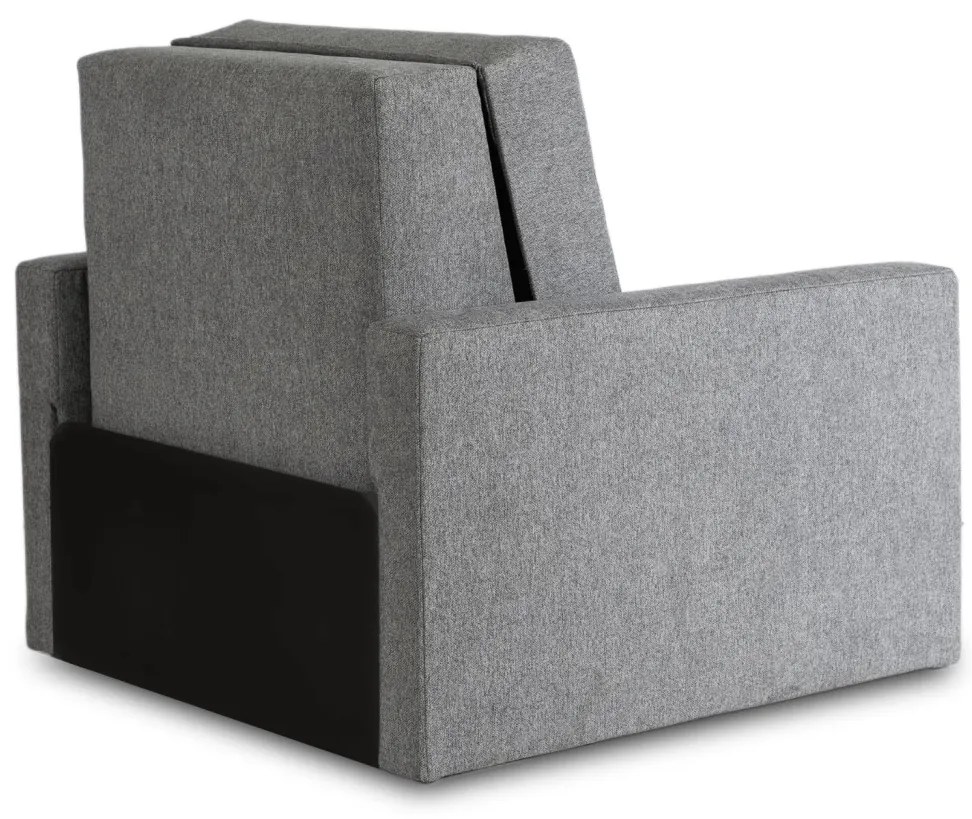 Egyszemélyes kihúzható fotelágy szürke színben – MILAN 1