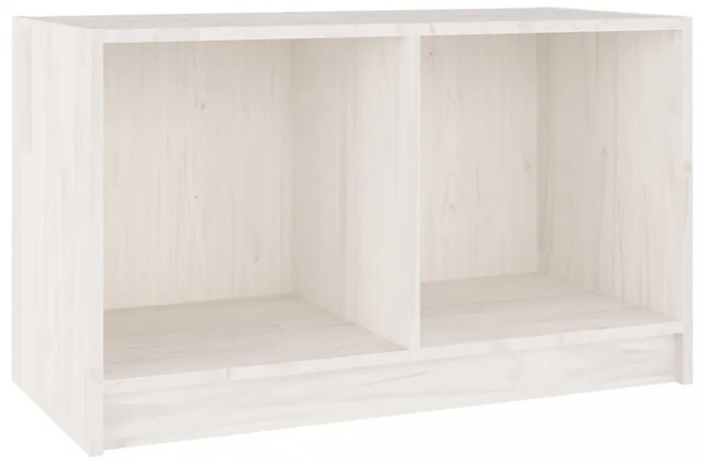fehér tömör fenyőfa TV-szekrény 70 x 33 x 42 cm