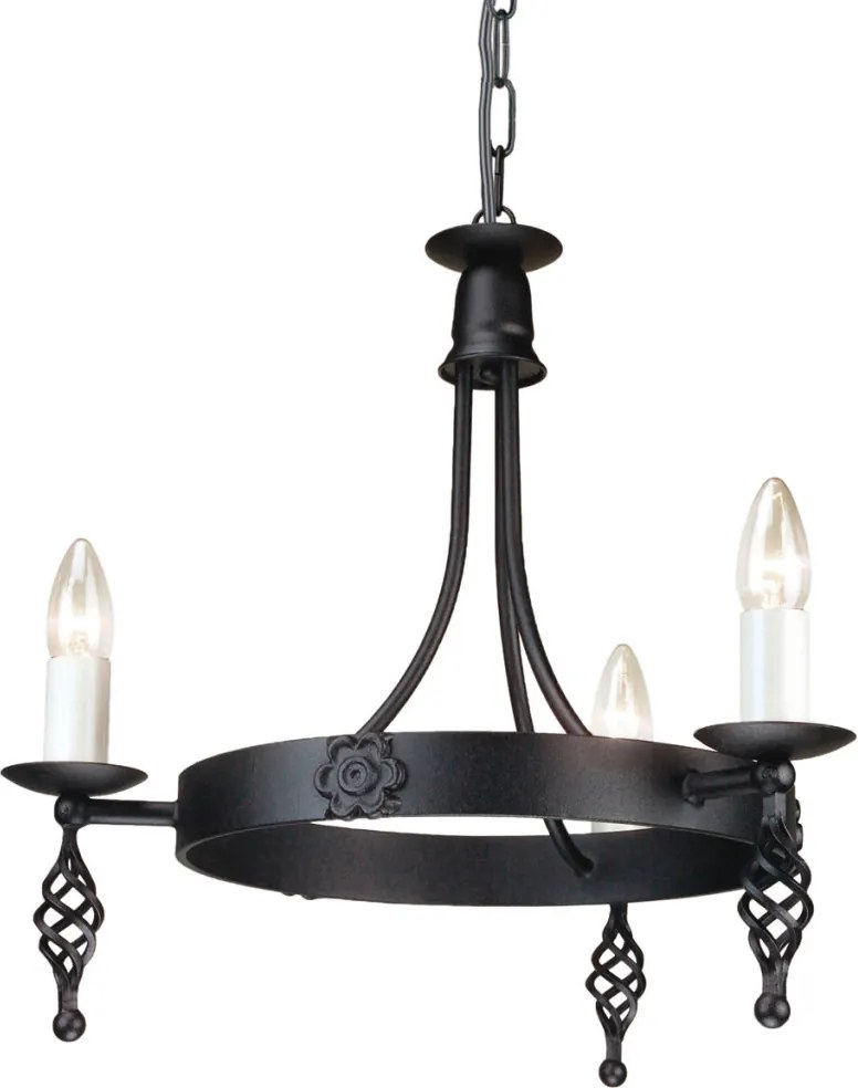 Elstead Lighting BELFRY BY3-BLACK Csillár 3x60W/E14