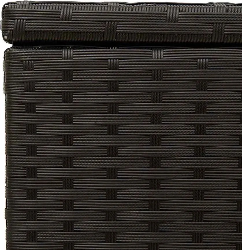 vidaXL fekete polyrattan kerti tárolóláda 291 L