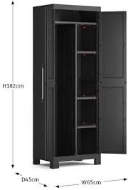 Keter Kétajtós Detroit osztott műanyag szekrény