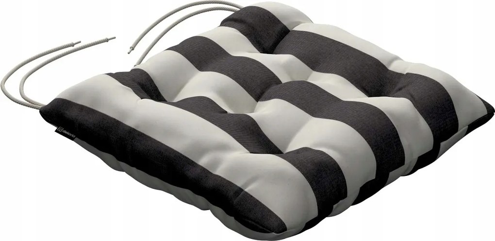 Jacek székpárna 38x38 fehér-grafit függőleges csíkos (5,5cm)