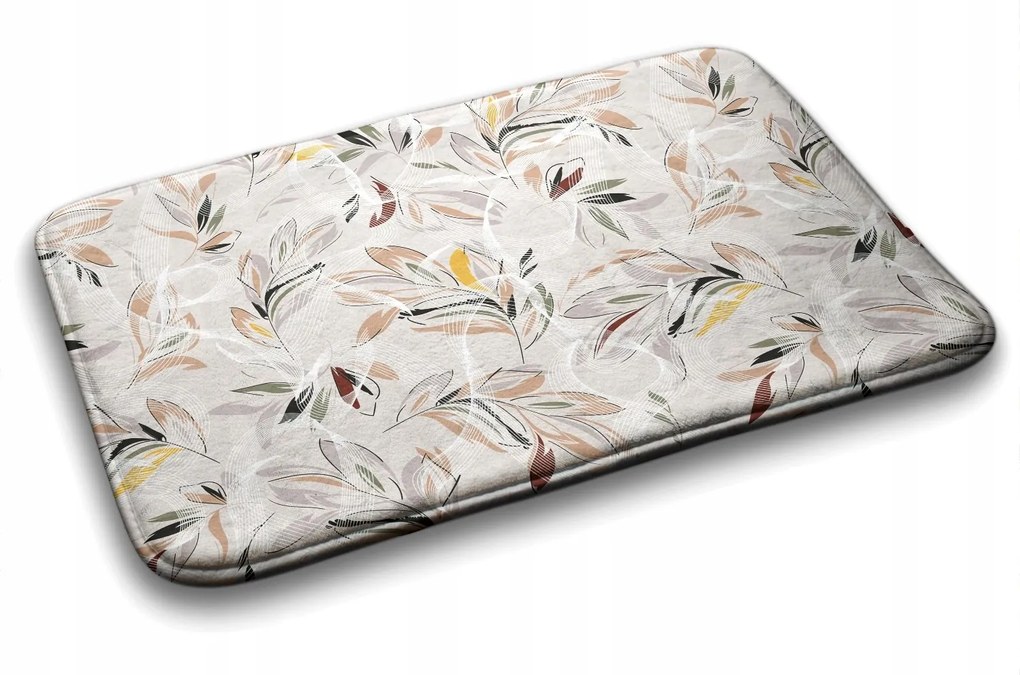 Fürdőszobaszőnyeg Növények Absztrakt 90x60