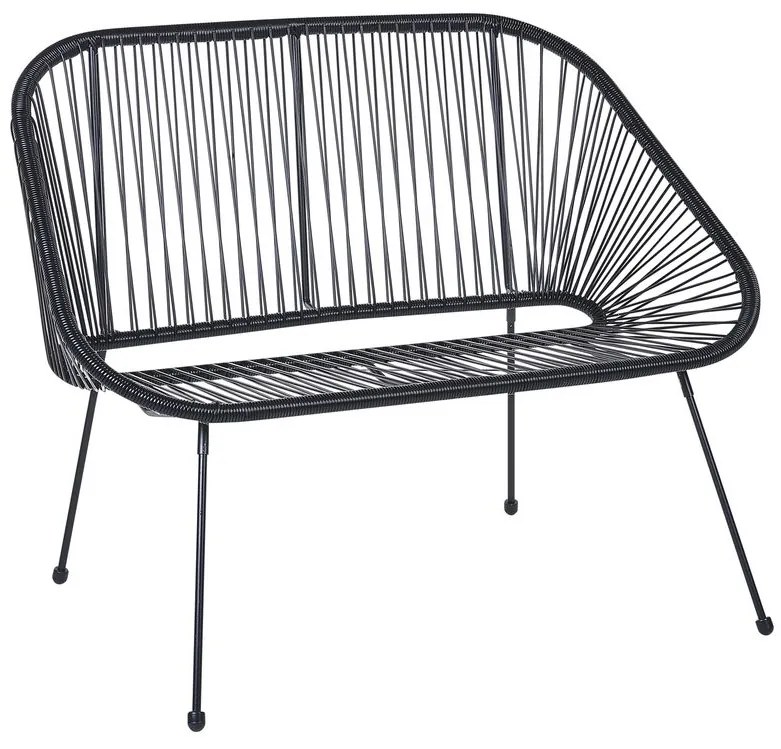 Fekete rattan kerti pad 114 cm ACAPULCO Beliani