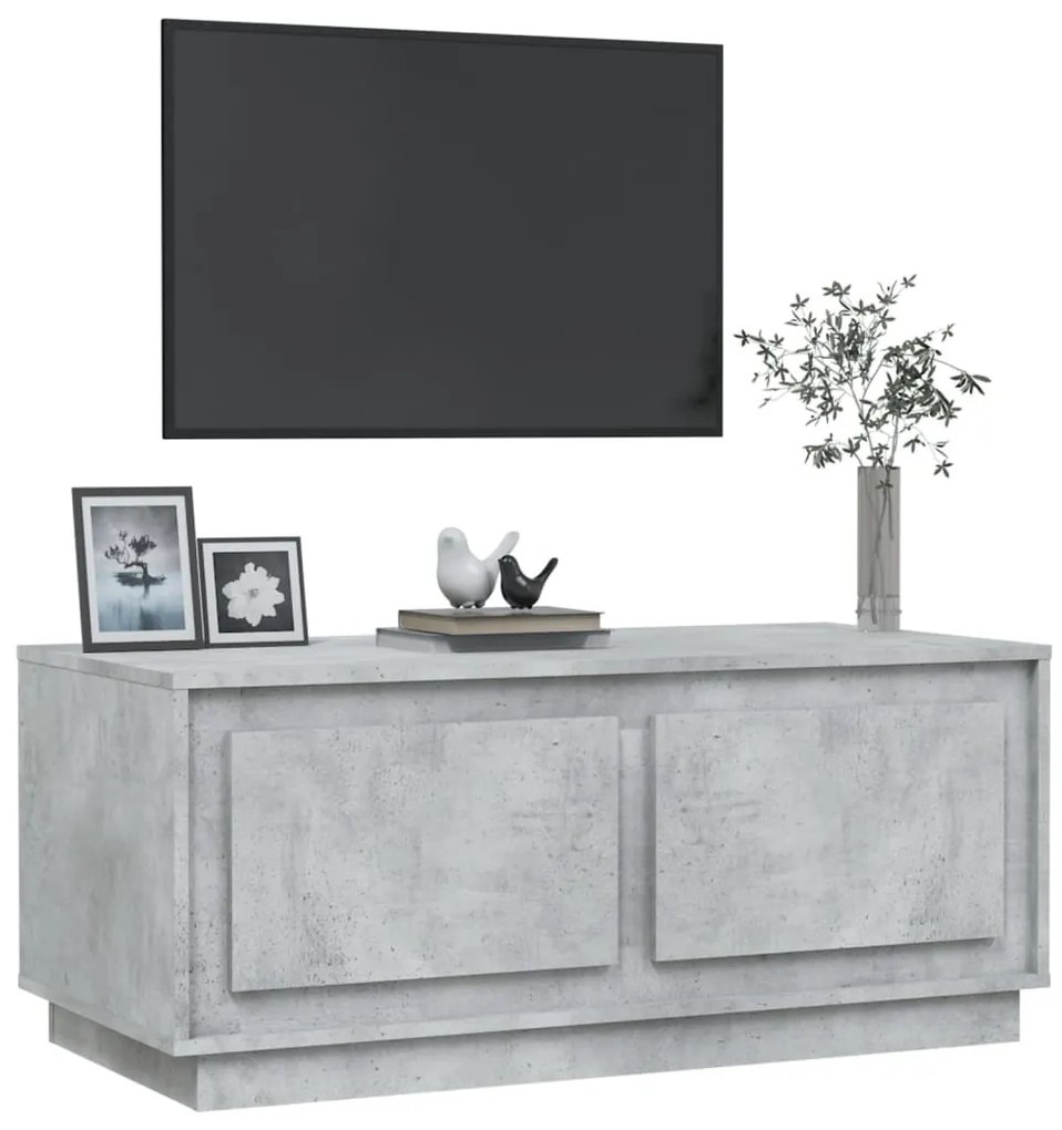 Betonszürke szerelt fa dohányzóasztal 102x50x44 cm