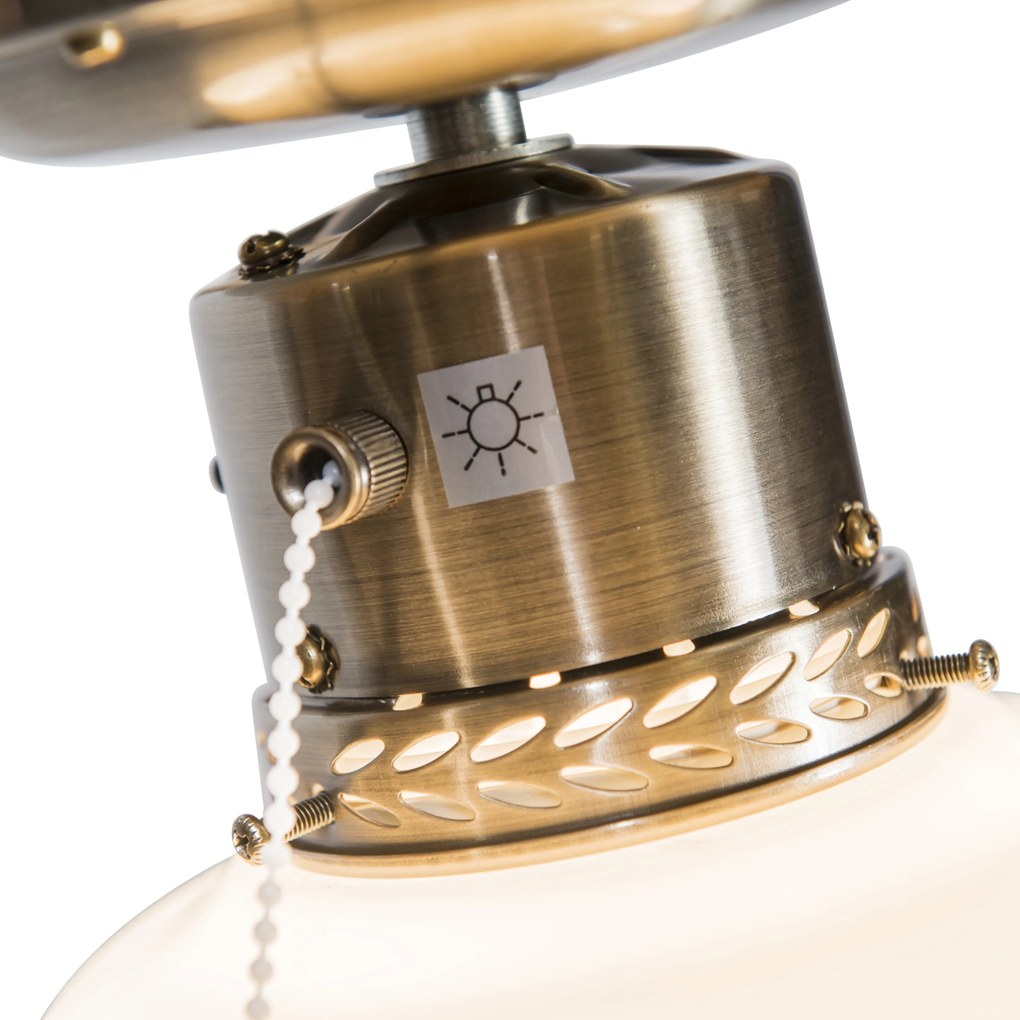 Ipari mennyezeti ventilátor világítással 100 cm fa - Wind