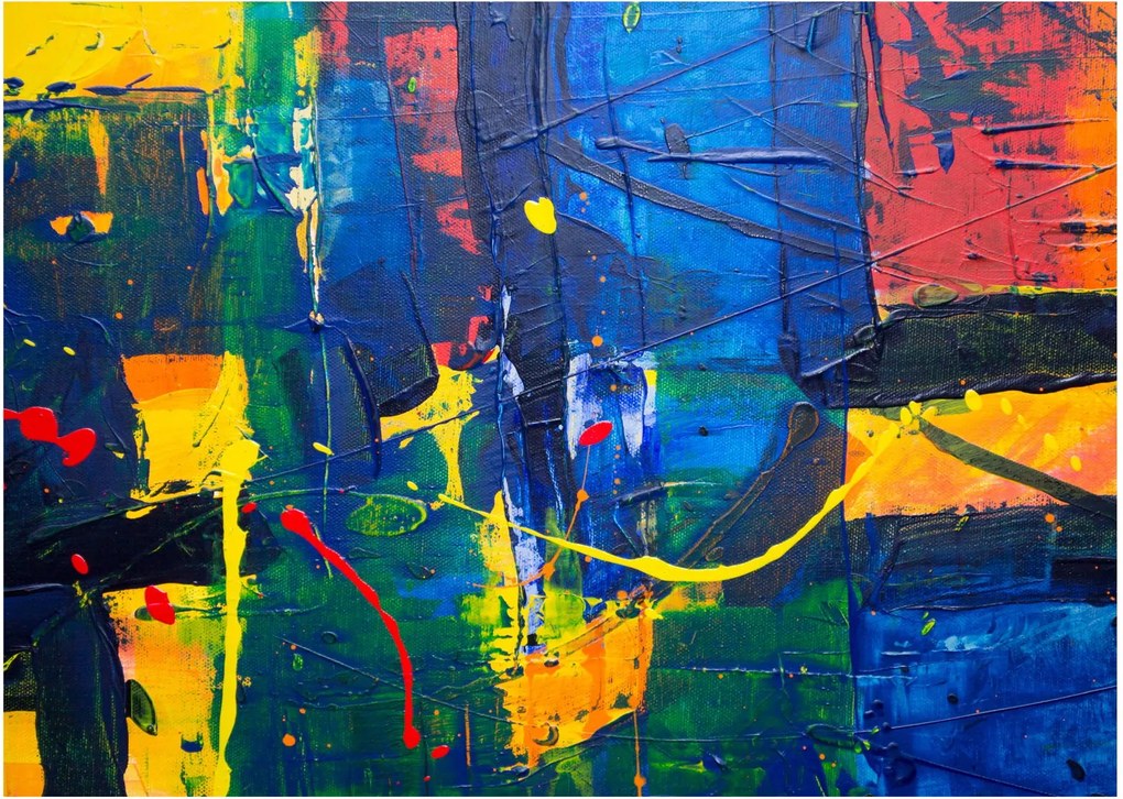 Kép - Absztrakció (üvegen) (70x50 cm)