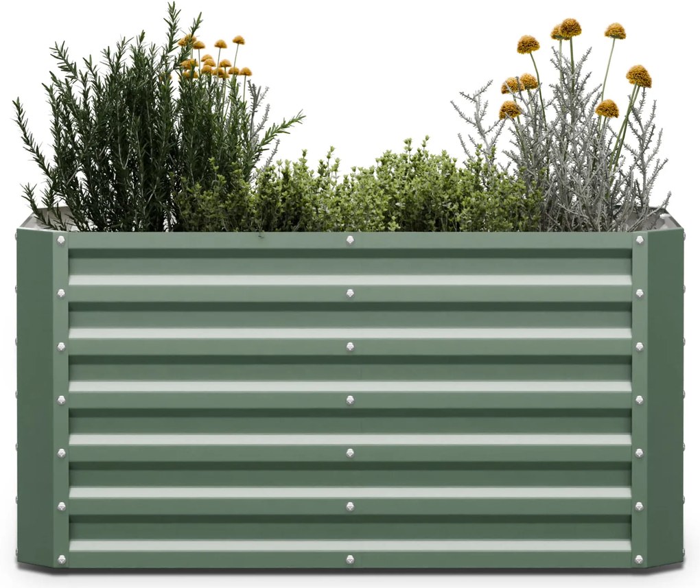 High Grow Straight, magaságyás, 120 x 60 x 60 cm, hullámos acéllemezből, egyszerű összeszerelés, rozsda- és fagyálló