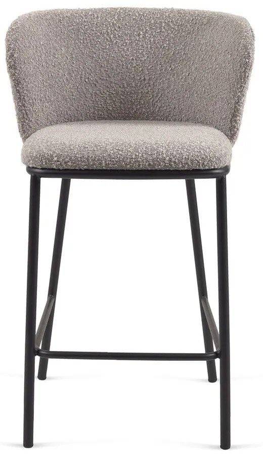 Világosszürke bárszék (ülésmagasság 65 cm) Ciselia – Kave Home