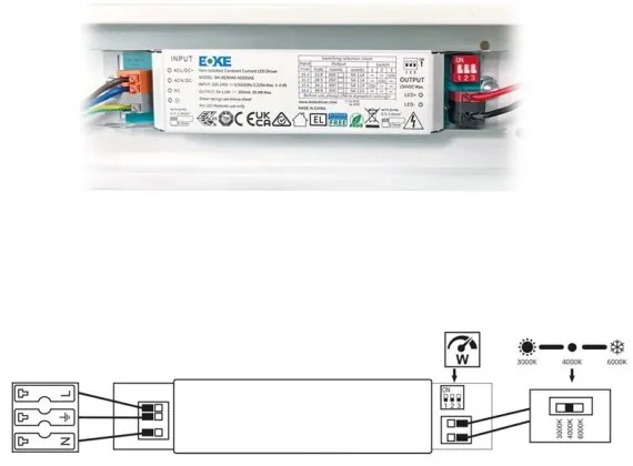 Ecolite TLSVEL4-LED40W - LED Fénycsöves lámpa VELO LED/24/32/40W/230V fehér