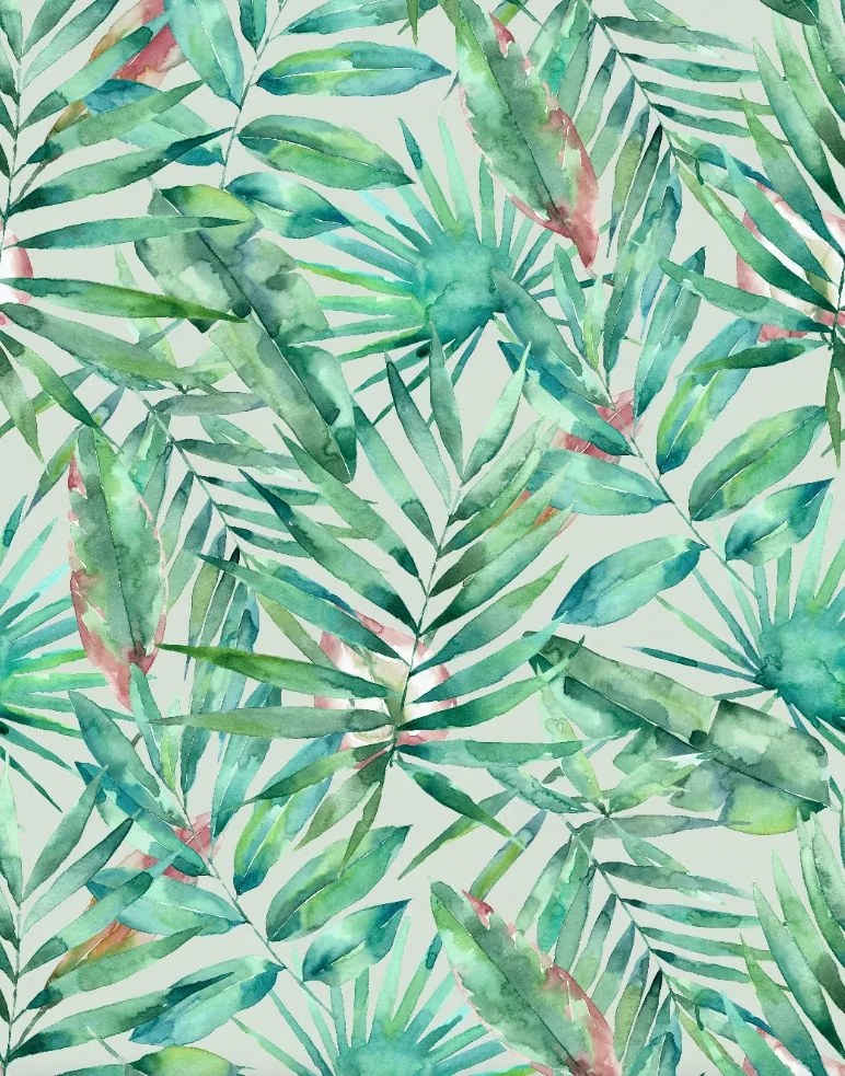 Zöld Vinil Fotótapéta Trópusi Levelek 265 cm X 340 cm