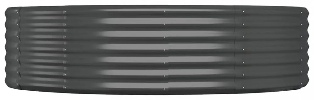 vidaXL antracitszürke porszórt acél kerti magaságyás 214x140x36 cm