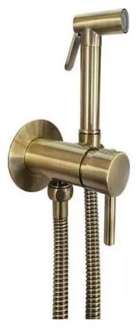 Paffoni – RINGO WEST falra szerelhető készlet kézi bidézuhannyal rejtett beépítéshez, bronz kivitel