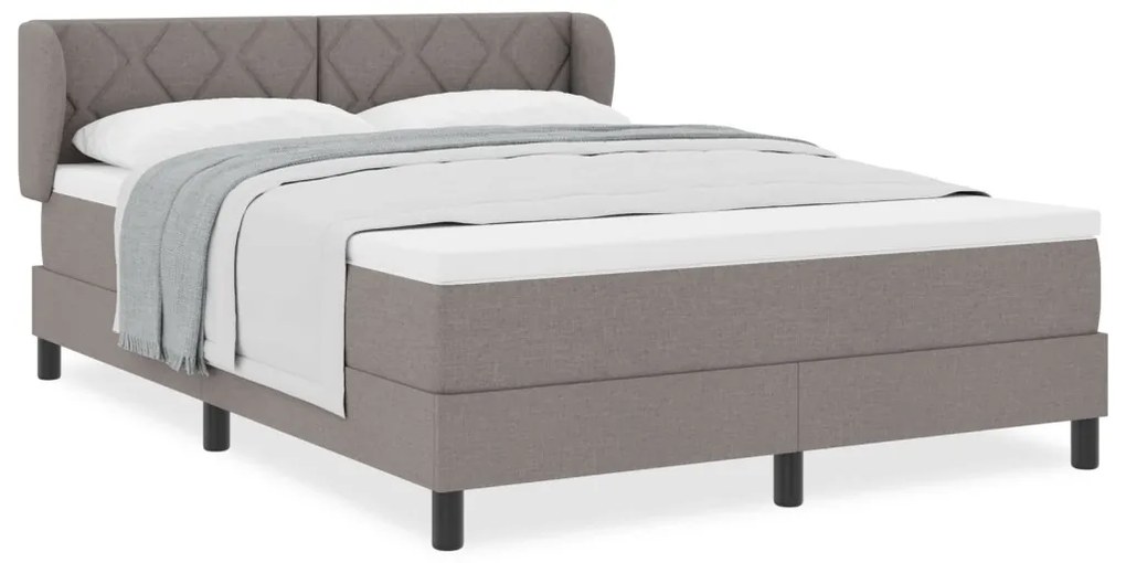 Boxspring ágy matraccal Taupe 140x200 cm Szövet