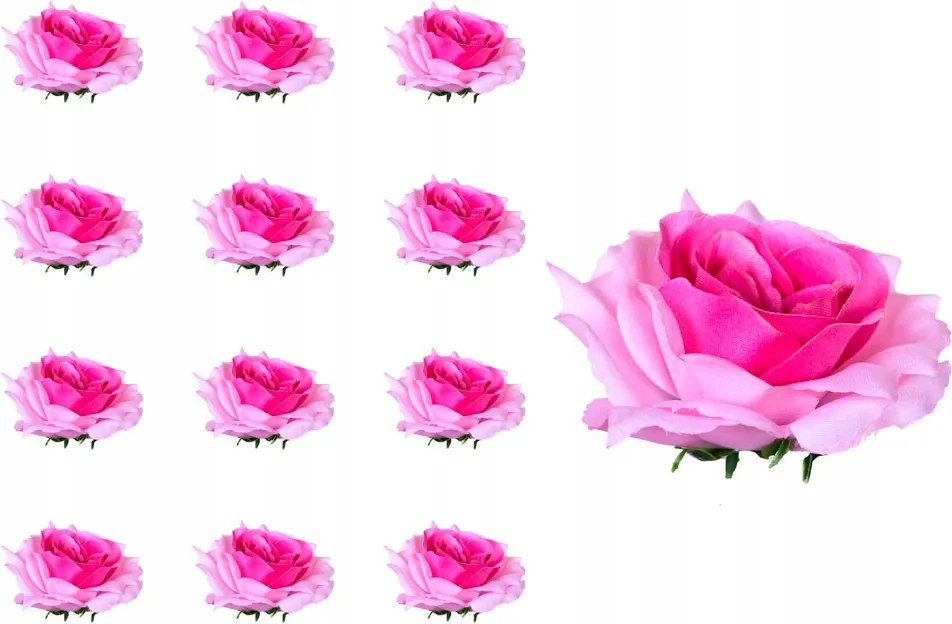 Rózsafej Sonia rózsaszín 12 db-os művirág csokornyakkendő szett