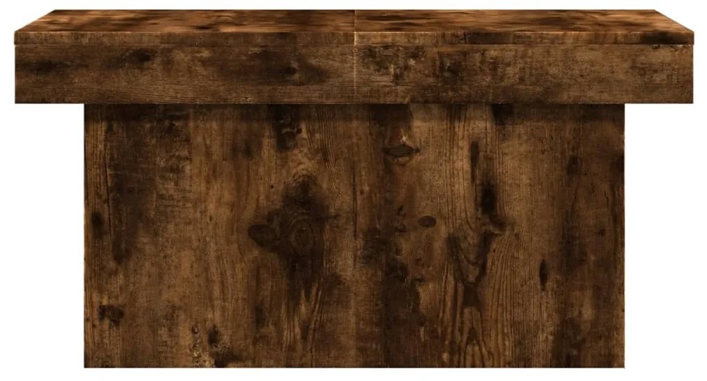 Füstös tölgy színű szerelt fa dohányzóasztal 80 x 55 x 40 cm