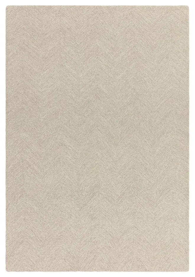 Krémszínű kézi szövésű gyapjúkeverék szőnyeg 200x290 cm Theodore Chevron – Asiatic Carpets