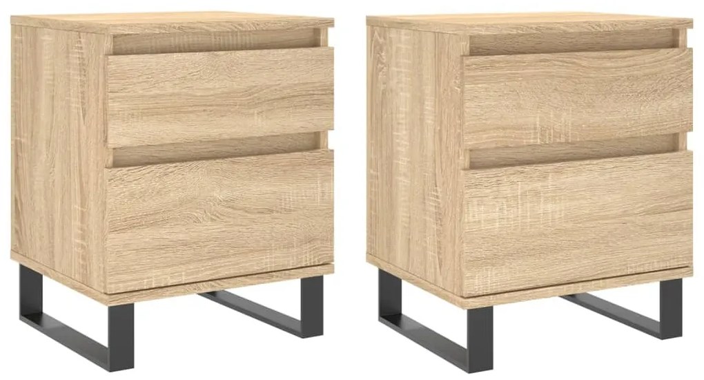2 db sonoma tölgy éjjeliszekrény 40 x 35 x 50 cm